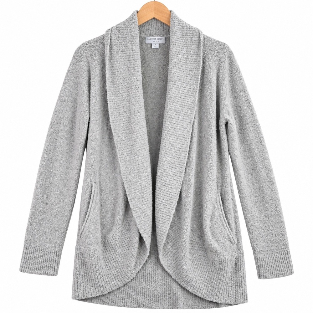 Barefoot Dreams CozyChic Lite Circle Cardigan Blue Water B423 Open Front Sweater